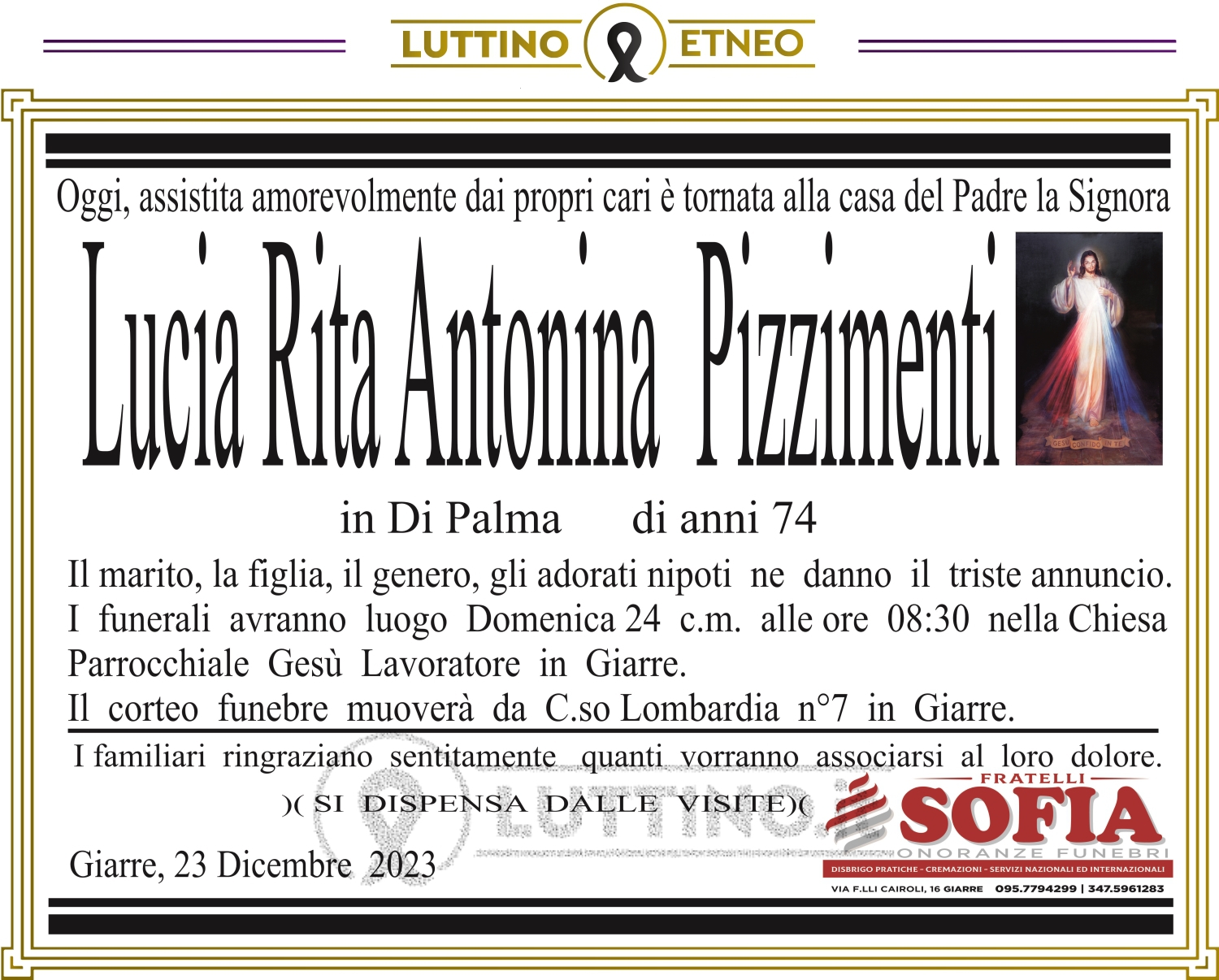 Lucia Rita Antonina Pizzimenti